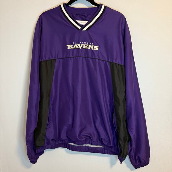 Baltimore Ravens NFL Throwback Retro Windbreaker Pull Over Men’s Size XL - Picture 1 of 10